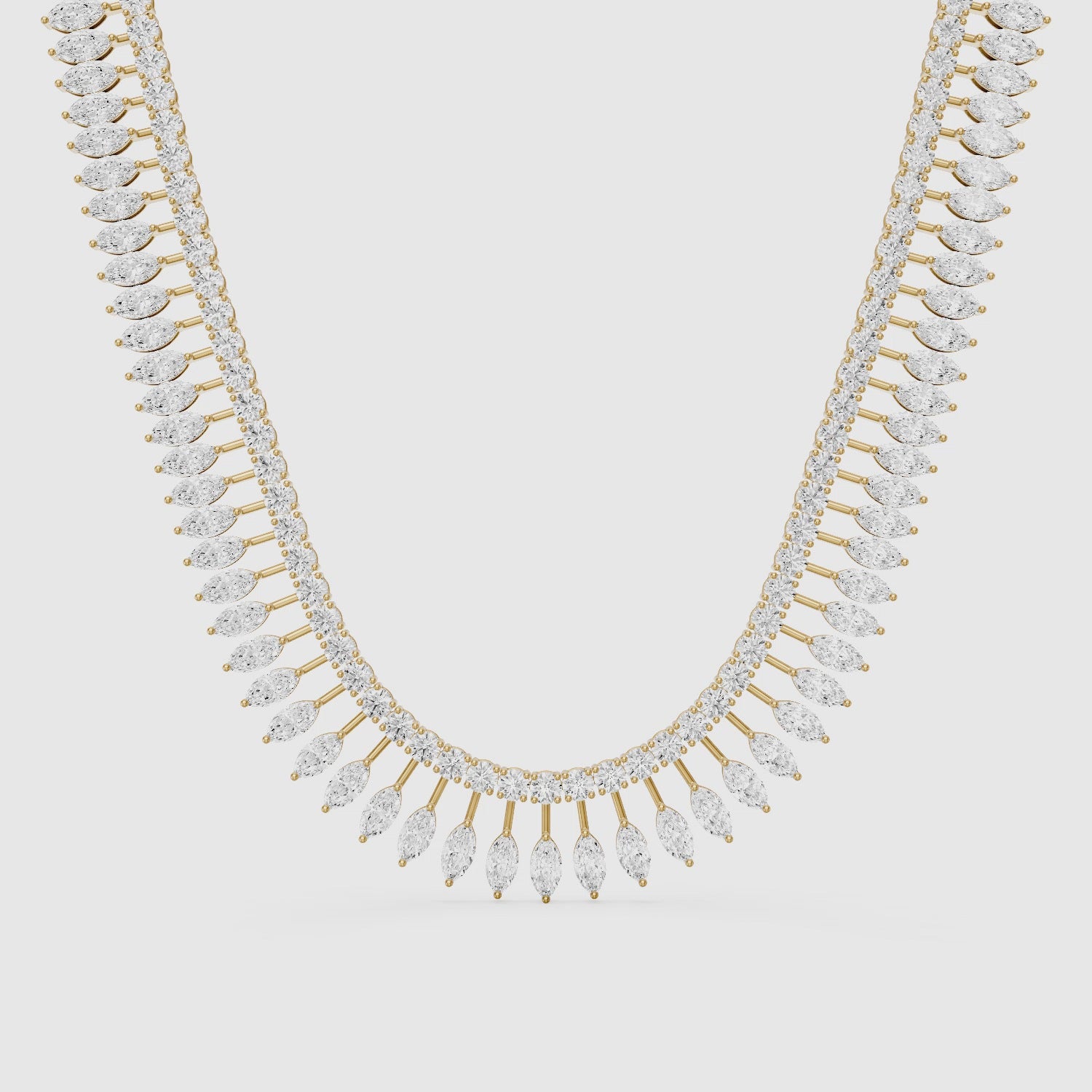Load video: Ximena Marquise Lab Grown Diamond Choker Necklace