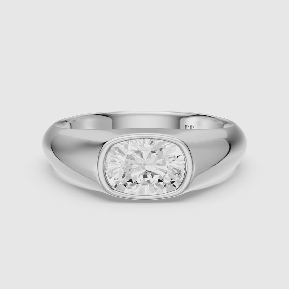Load video: Miley Elongated Cushion Cut Lab Grown Diamond East West Engagement Ring