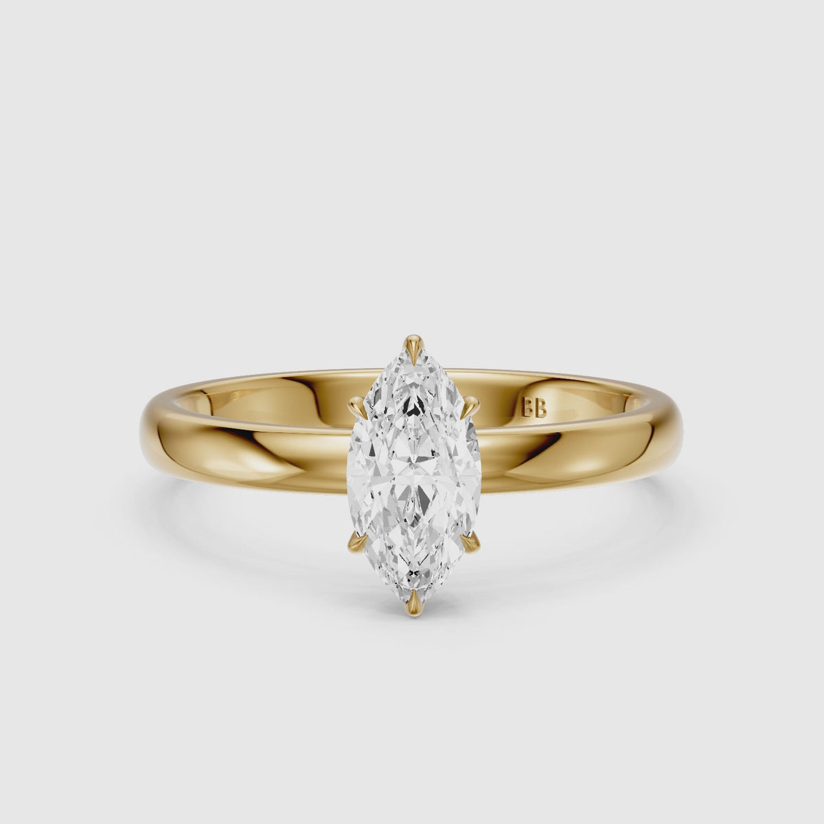 Load video: Niva 6 Prong Hidden Halo Marquise Lab Grown Diamond Engagement Ring