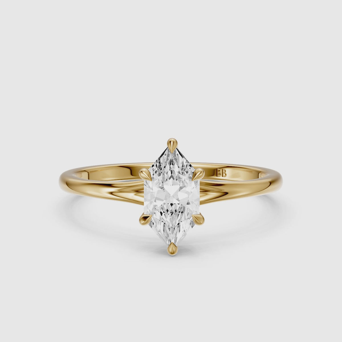 Load video: Matilde Dutch Marquise Lab Grown Diamond 6 Prong Solitaire Engagement Ring