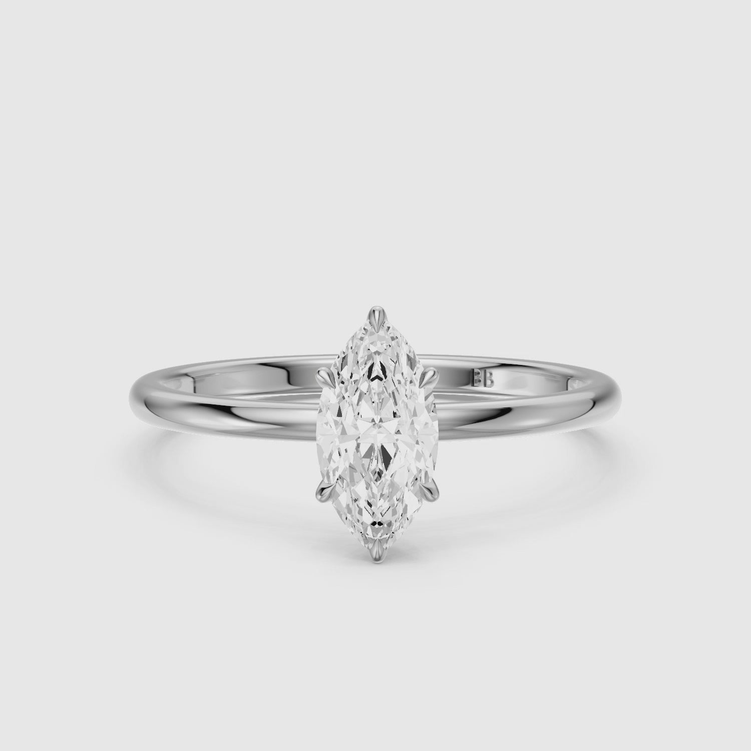 Load video: Sasha Marquise Hidden Halo Lab Grown Diamond Ring