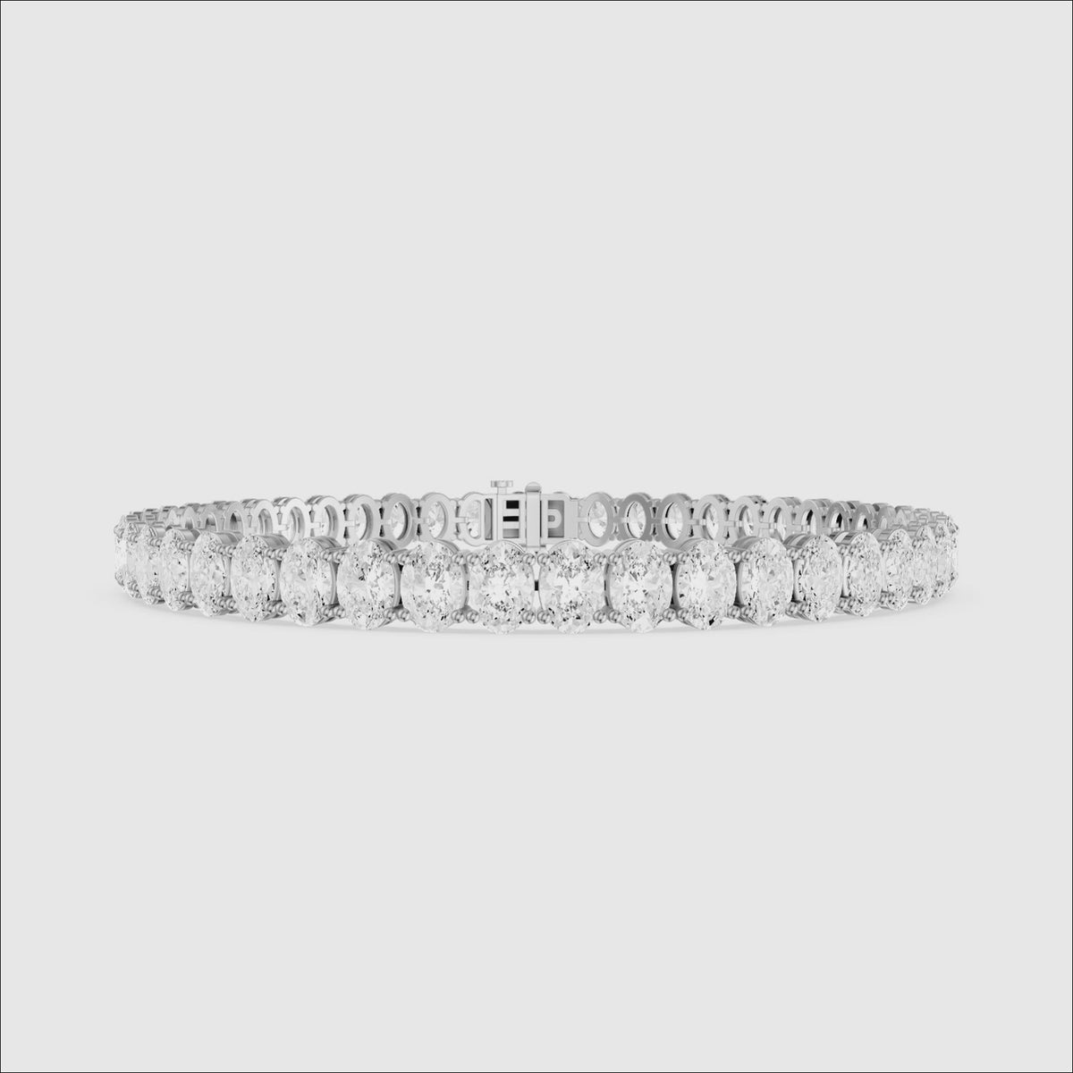 Load video: Ella Oval Cut Lab Grown Diamond Tennis Bracelet