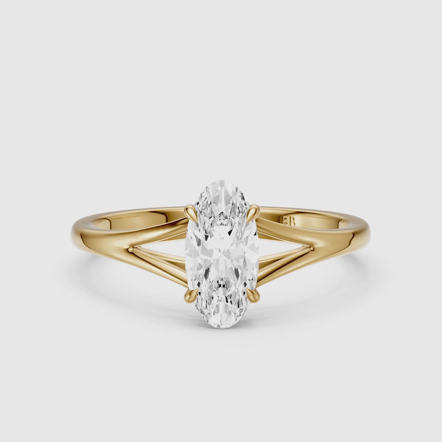 Load video: Blair Moval Hidden Halo Lab Grown Diamond Split Shank Ring