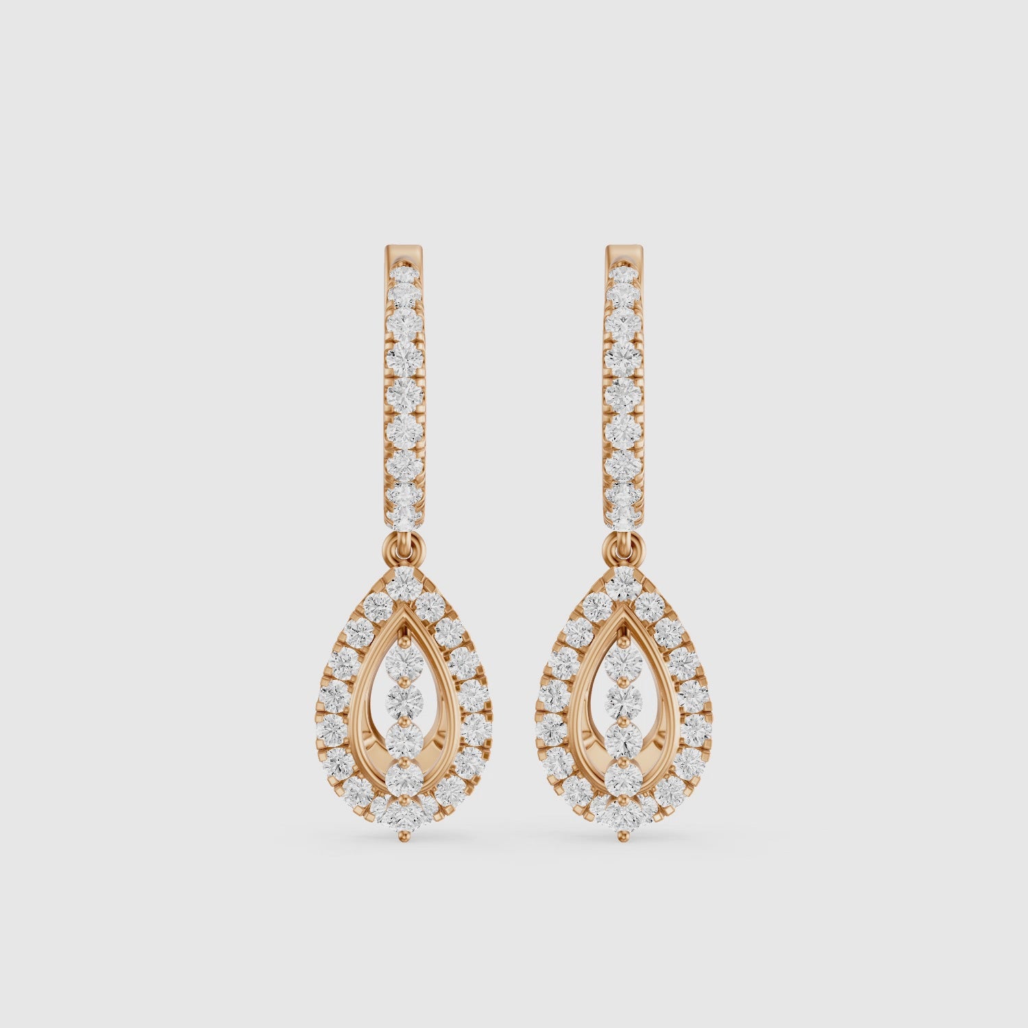 Load video: Kassidy Round Lab Grown Diamond Leverback Drop Earrings