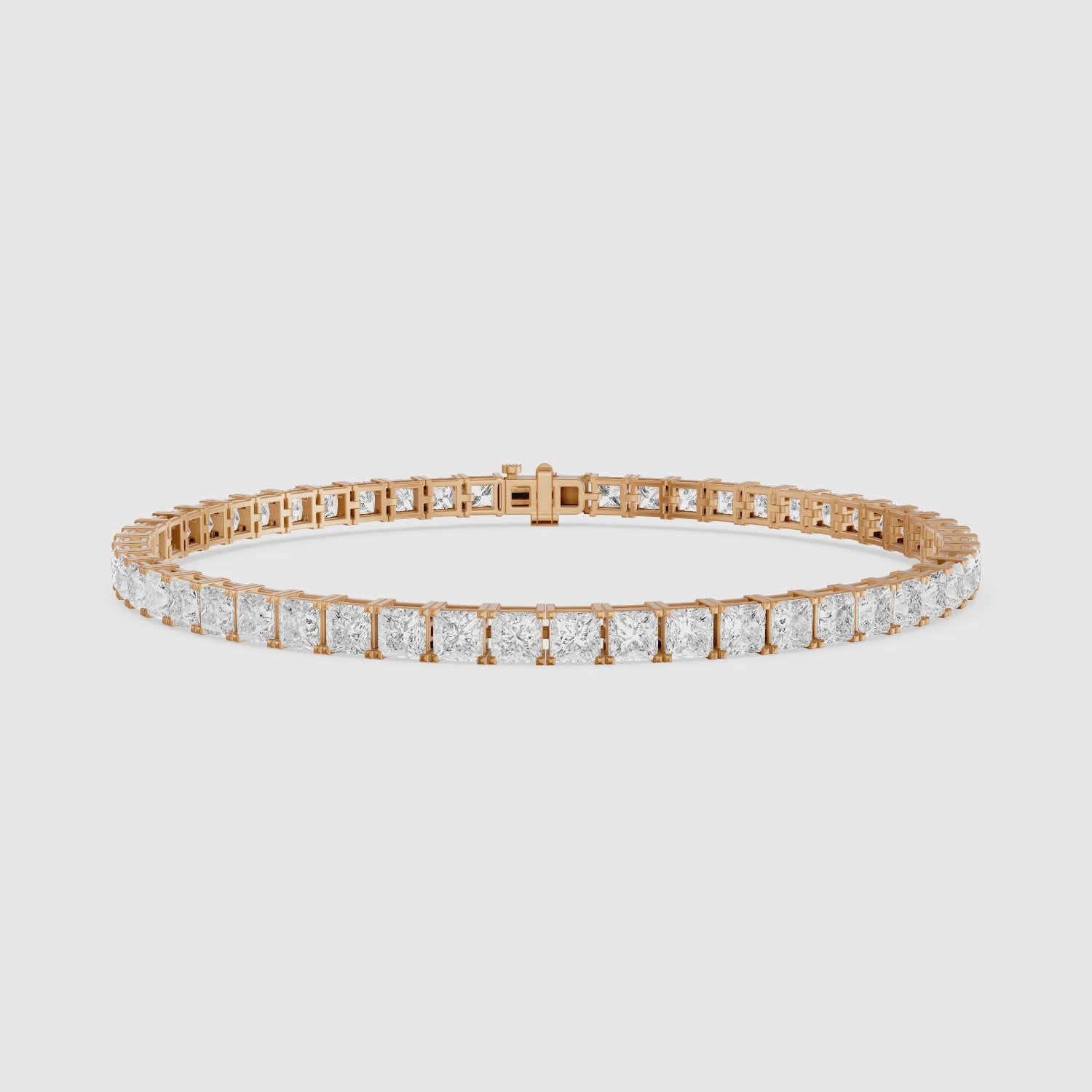 Load video: Olivia Princess Cut Lab Grown Diamond Tennis Bracelet