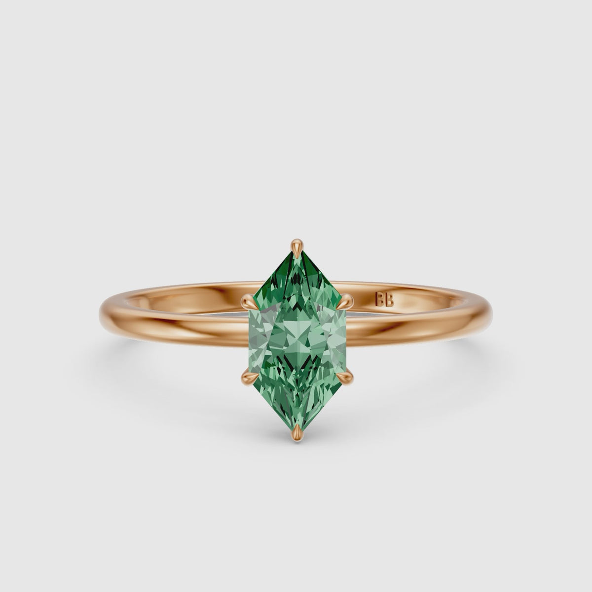 Load video: Christine Dutch Marquise Green Lab Grown Diamond Ring with Hidden Halo
