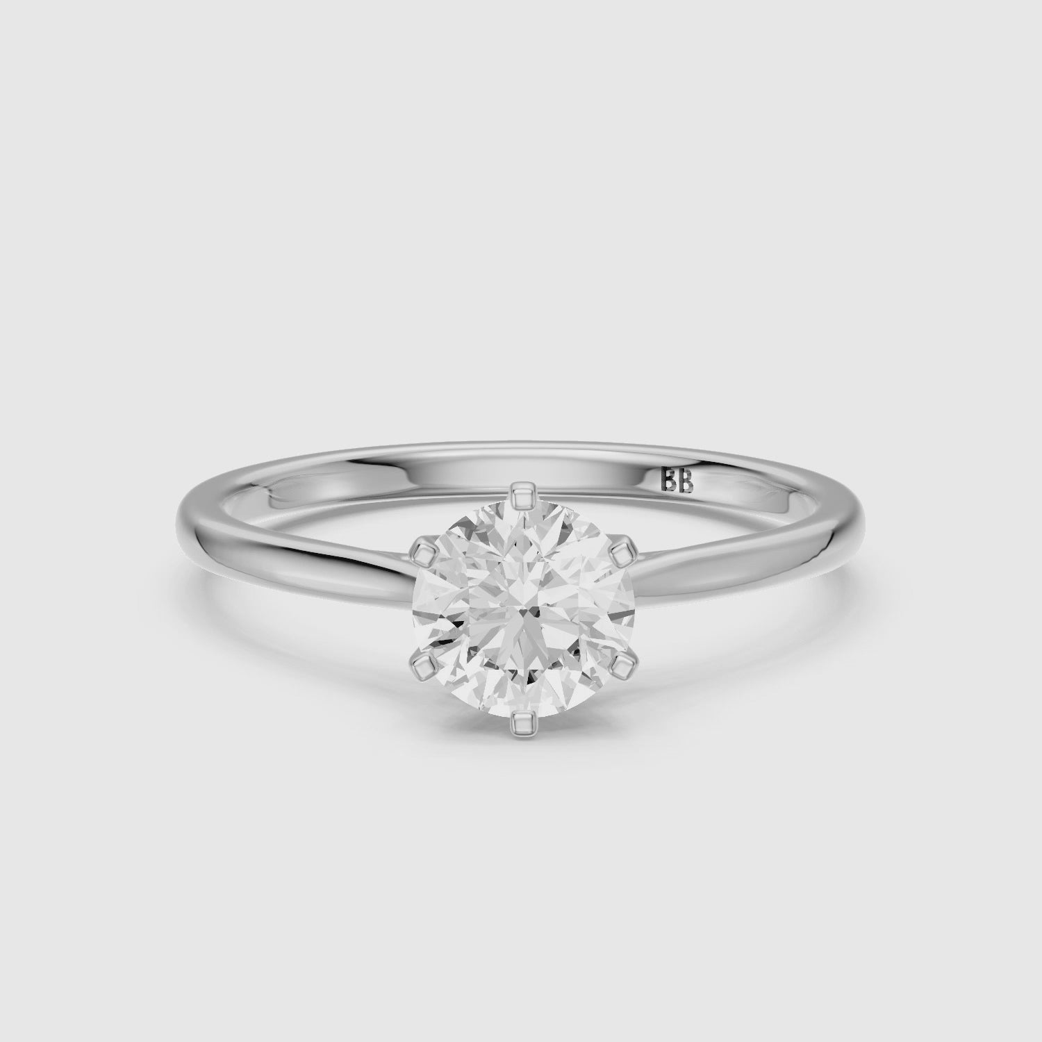Load video: Amelia Round Cut Solitaire Lab Grown Diamond Engagement Ring