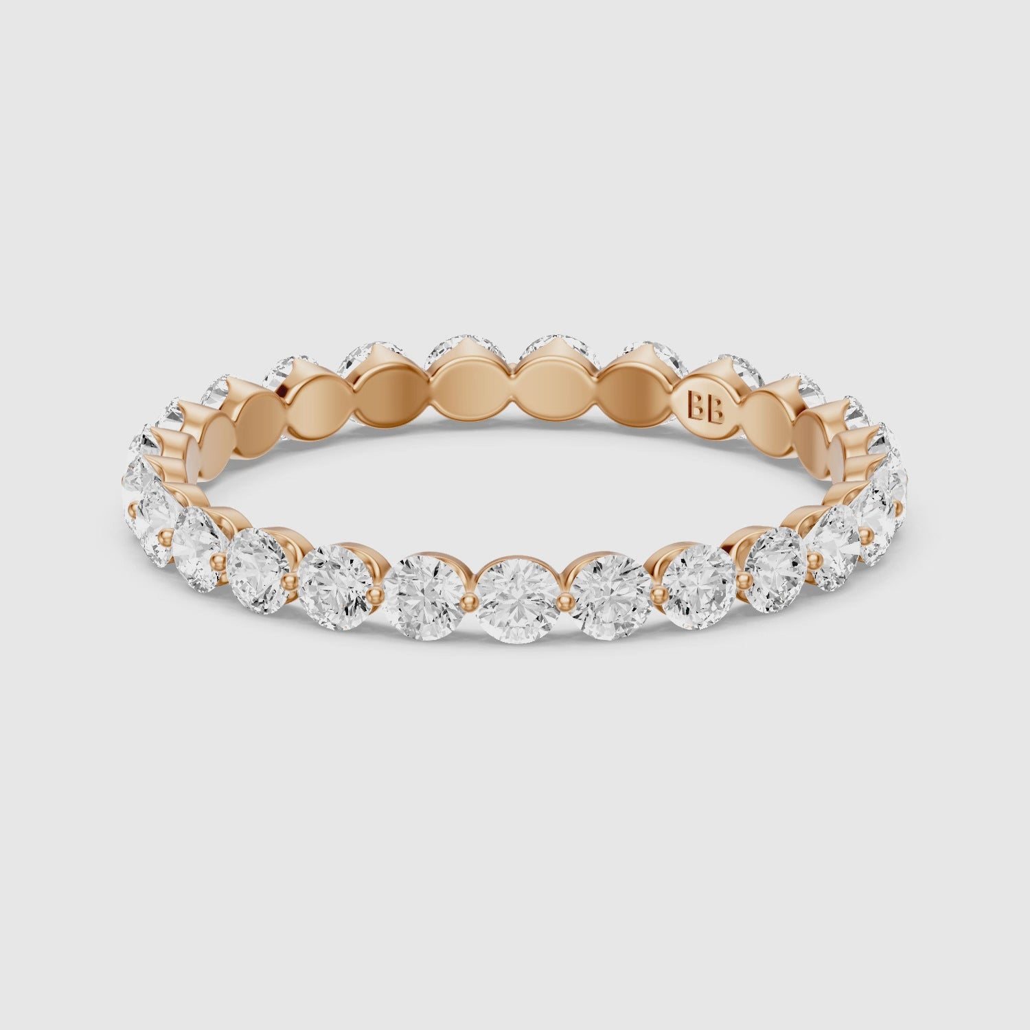 Load video: Kylie Full Eternity Round Lab Grown Diamond Wedding Band