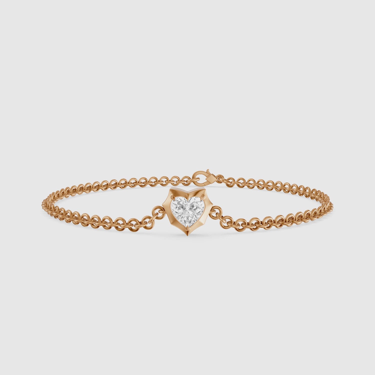 Load video: Alexia Heart Shape Lab Grown Diamond Solitaire Bracelet