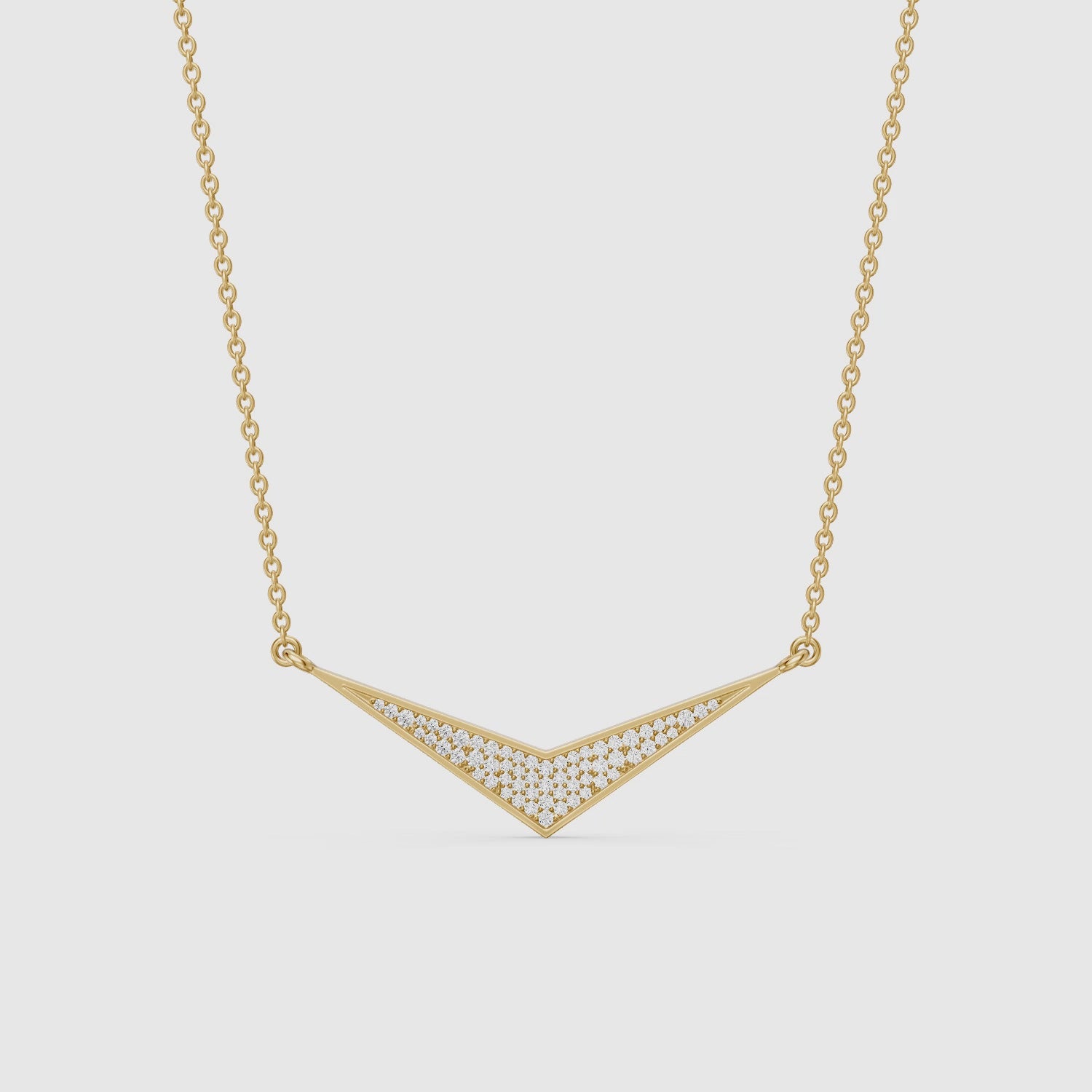 Load video: Klara V Shape Lab Grown Diamond Necklace