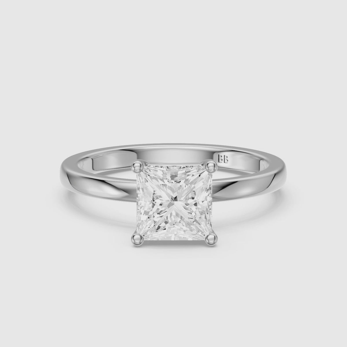 Load video: Veya Princess Cut Solitaire Lab Grown Diamond Ring