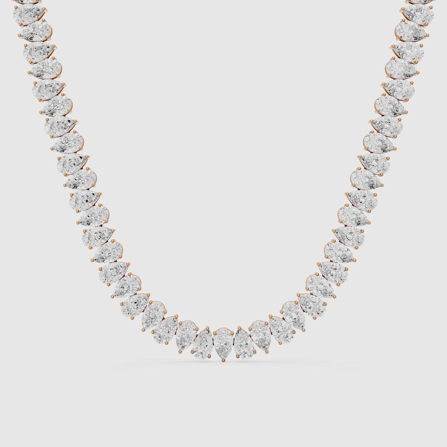 Load video: Shiloh Opposing Pear Lab Grown Diamond Tennis Necklace