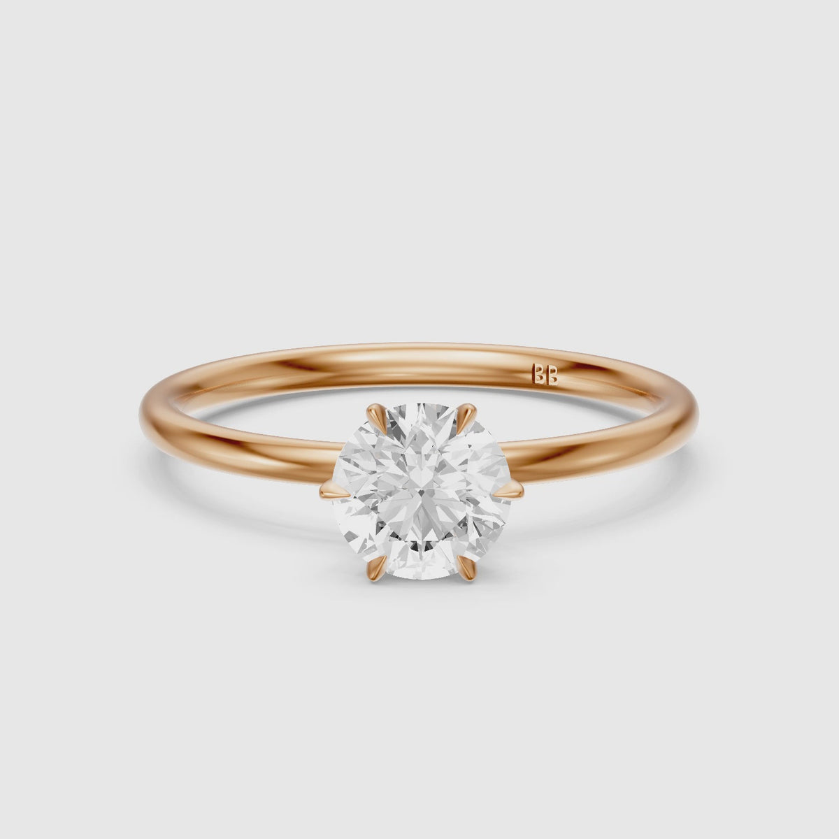 Load video: Aven Round Solitaire Lab Grown Diamond Engagement Ring
