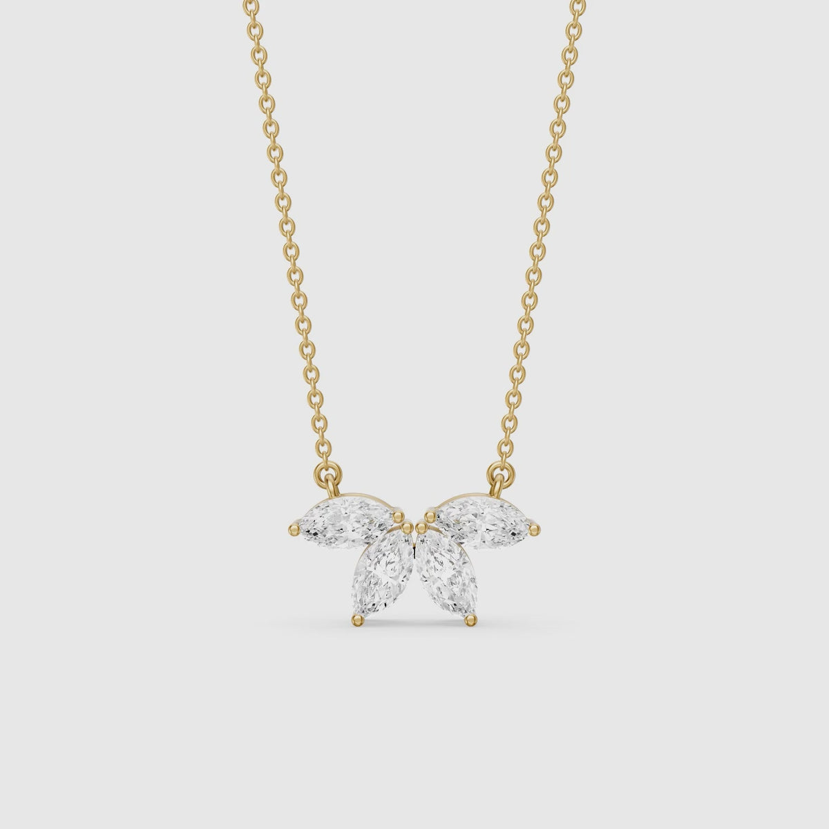 Load video: Annabelle Marquise Lab Grown Diamond Cluster Pendant