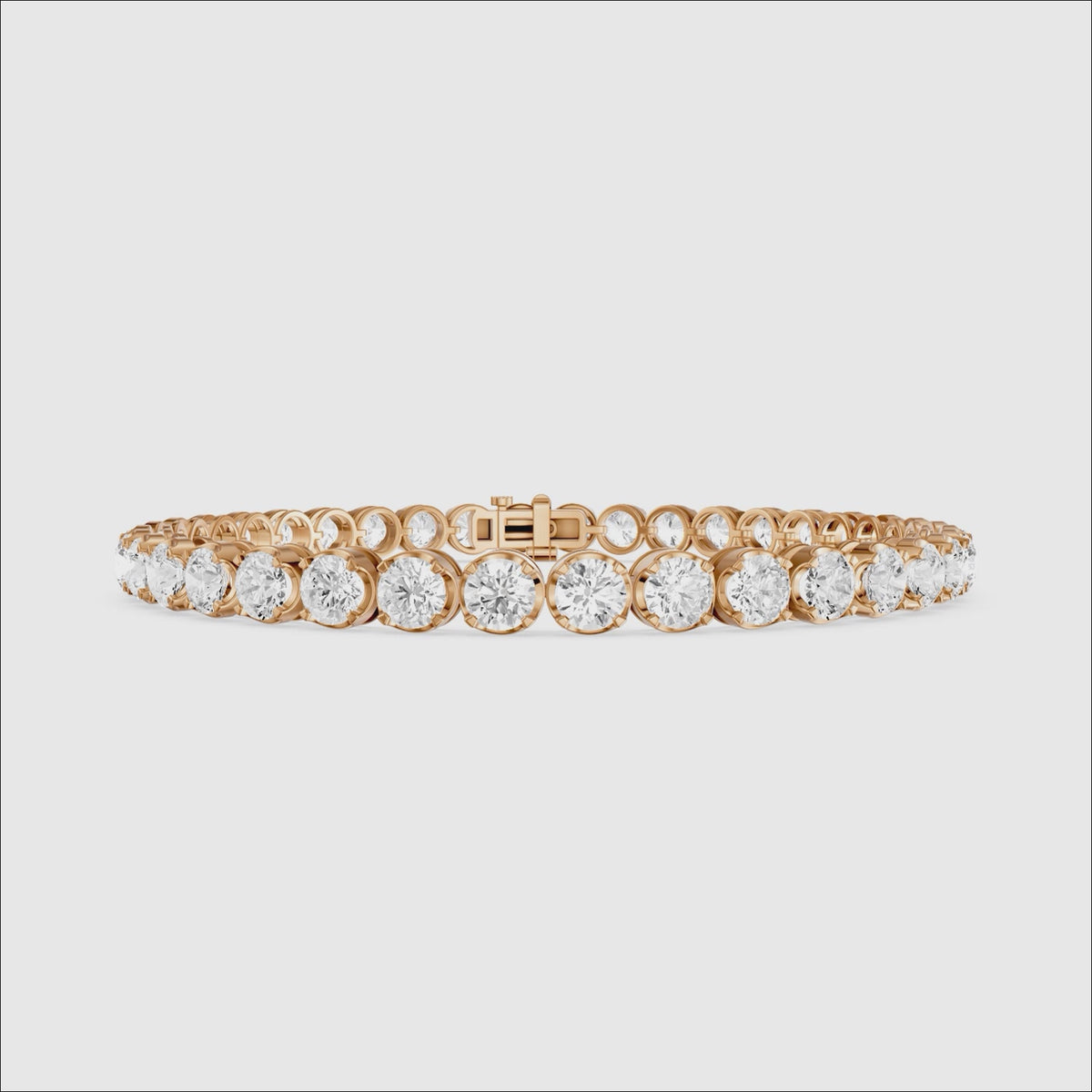 Load video: Ricca Four Prong Round Lab Grown Diamond Tennis Bracelet