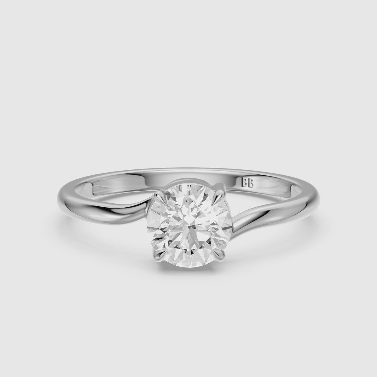 Load video: Elva Round Cut Solitaire Lab Grown Diamond Engagement Ring