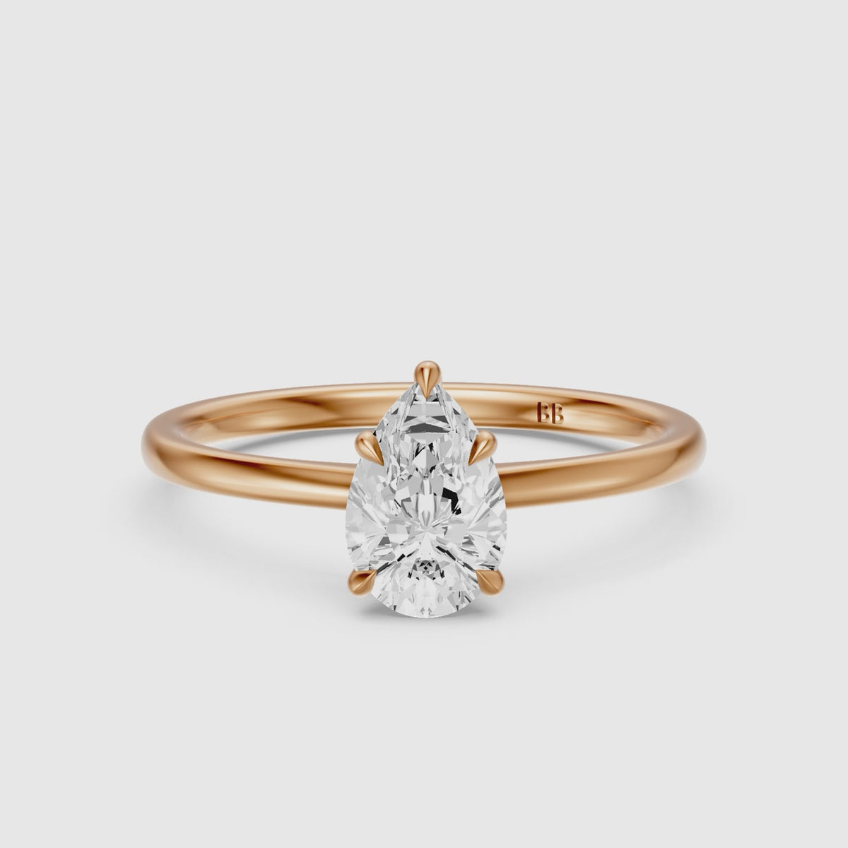 Load video: Demi Pear Lab Grown Diamond Solitaire Engagement Ring