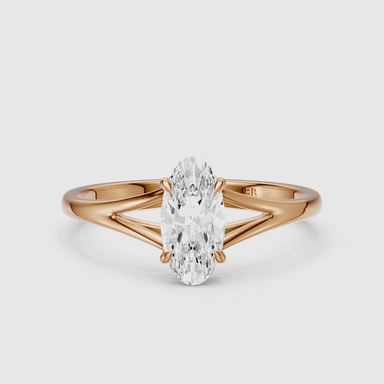 Load video: Blair Moval Hidden Halo Lab Grown Diamond Split Shank Ring