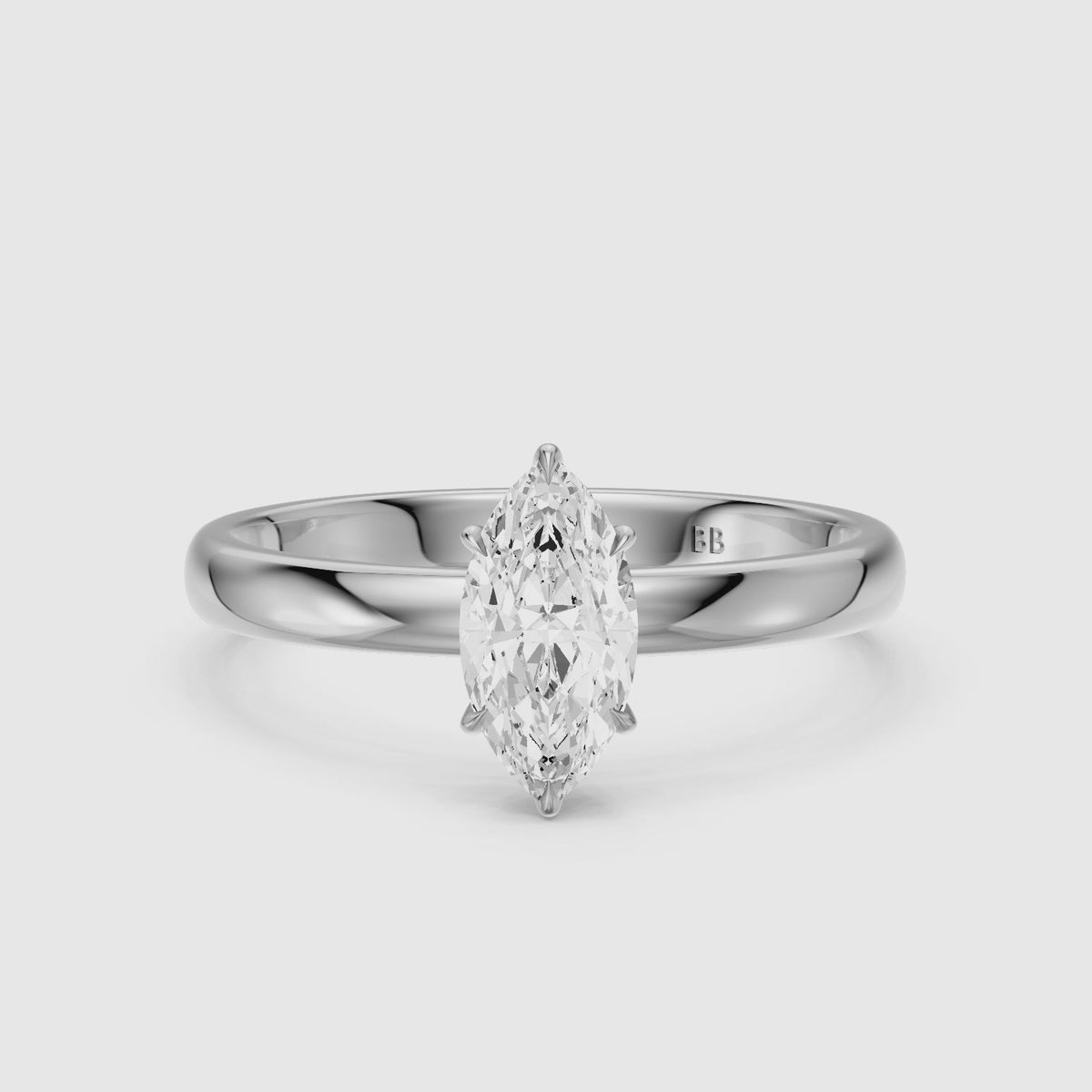Load video: Niva 6 Prong Hidden Halo Marquise Lab Grown Diamond Engagement Ring