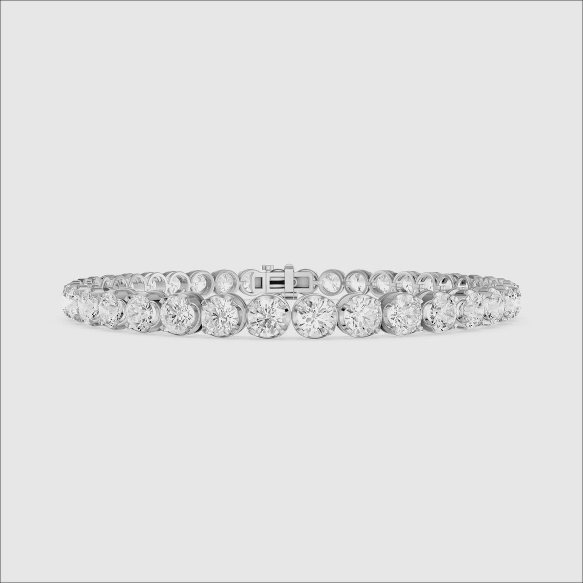 Load video: Ricca Four Prong Round Lab Grown Diamond Tennis Bracelet