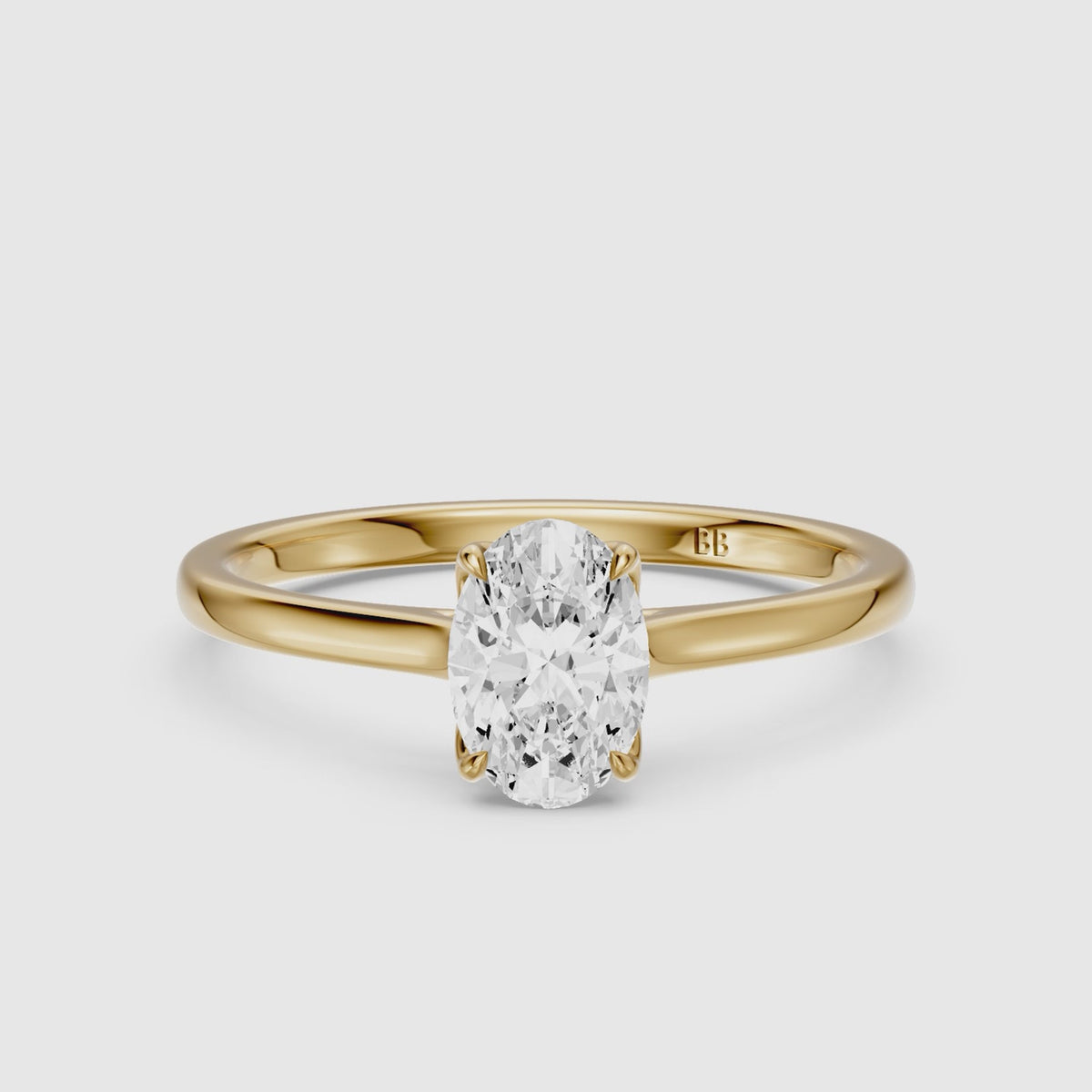 Load video: Hailey Oval Lab Grown Diamond Solitaire Engagement Ring