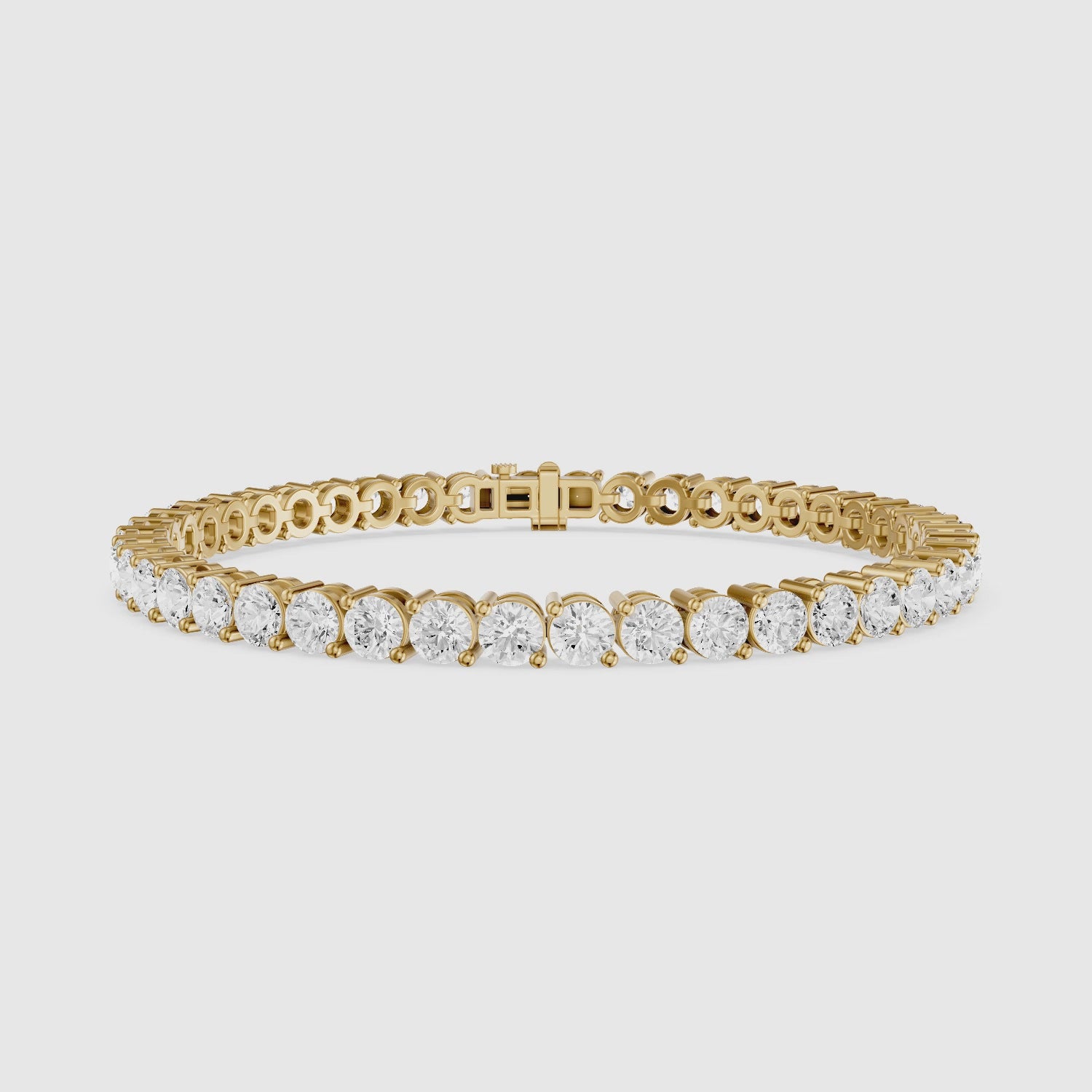 Load video: Lea Round Lab Grown Diamond Tennis Bracelet