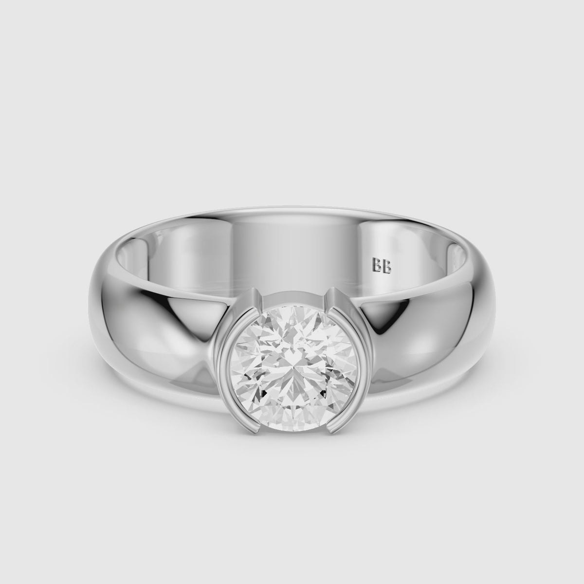 Load video: Dua Round Lab Grown Diamond Solitaire Engagement Ring