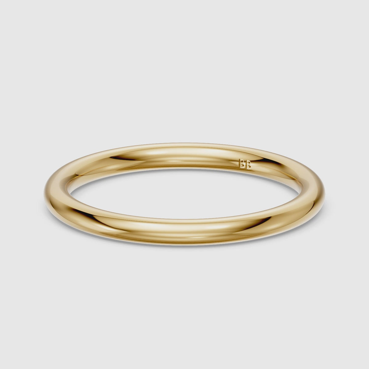 Load video: Cadence Full Round Plain Wedding Band