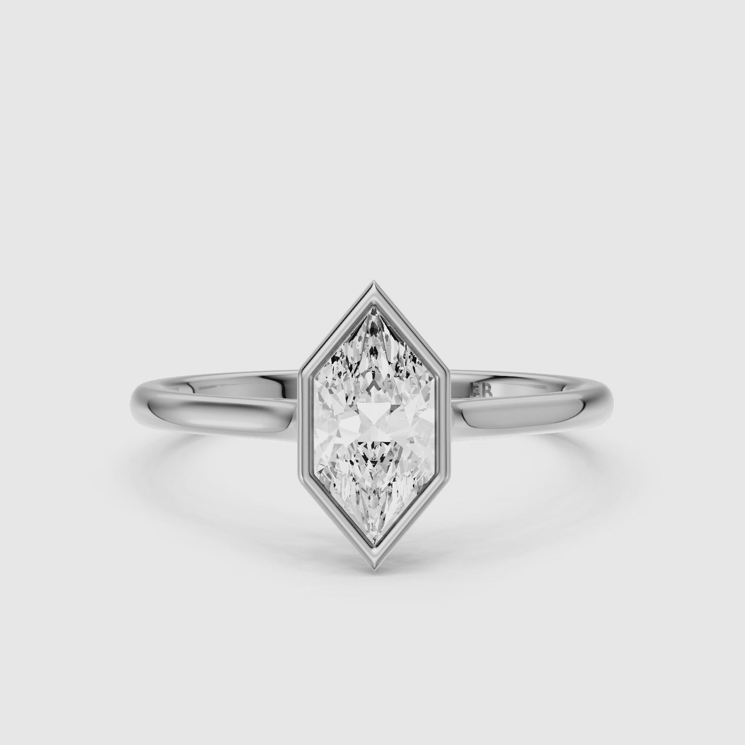 Load video: Susana Dutch Marquise Moissanite Diamond Cathedral Bezel Ring