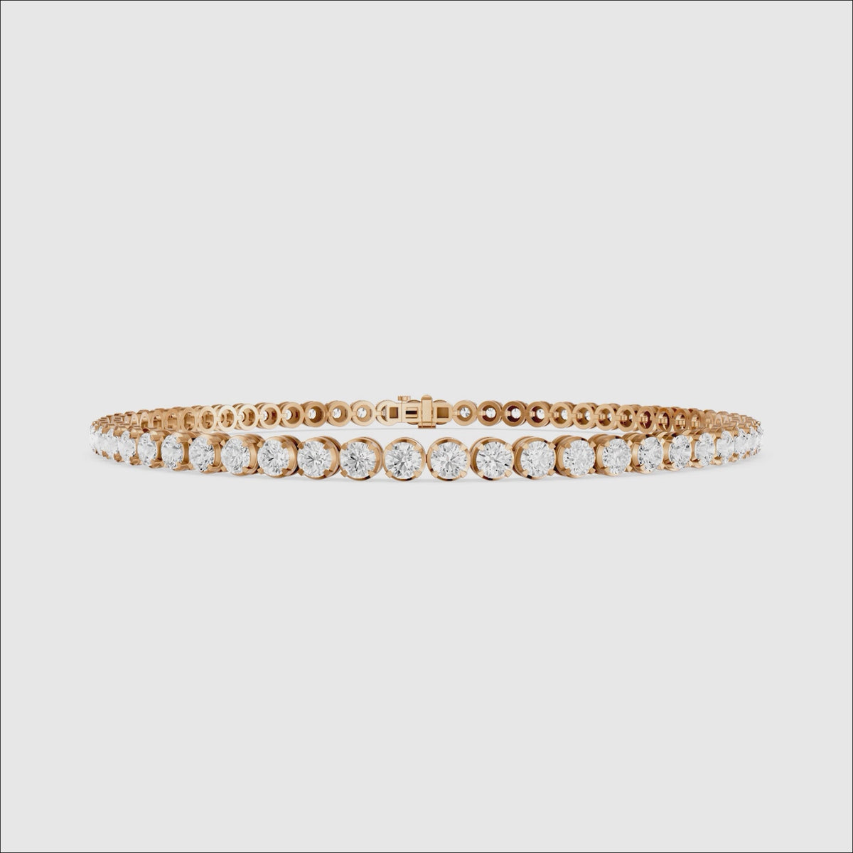 Load video: Noa Round Lab Grown Diamond Four Prong Tennis Bracelet