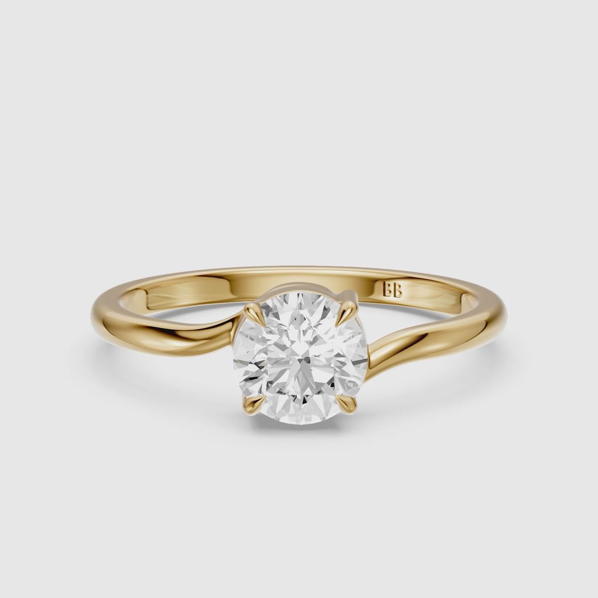 Load video: Elva Round Cut Solitaire Lab Grown Diamond Engagement Ring
