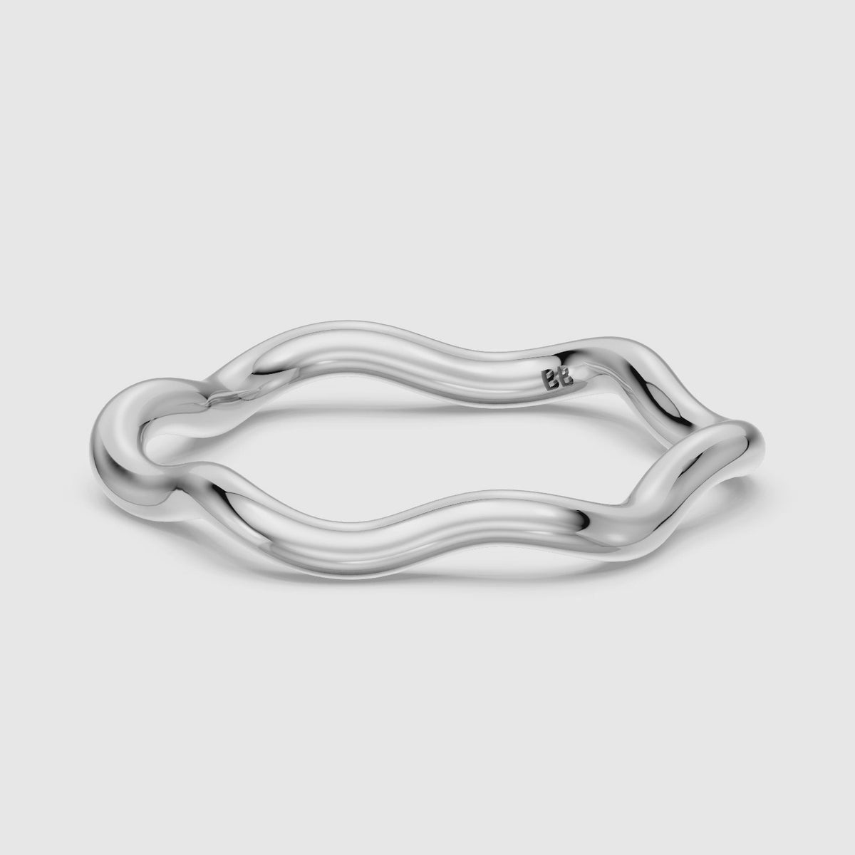 Load video: Hadley Organic Wave Plain Wedding Band