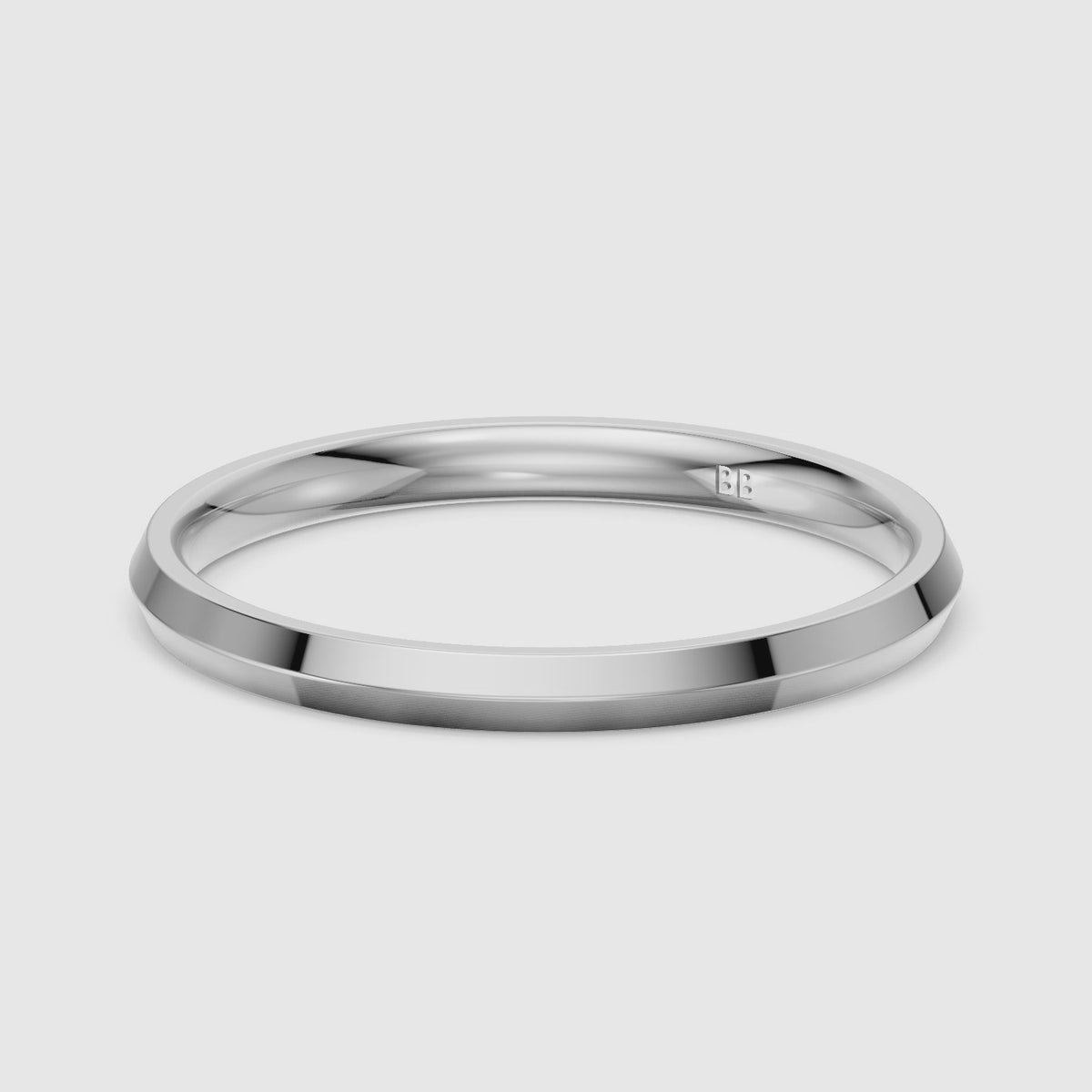 Load video: Paisley Knife Edge Plain Wedding Band