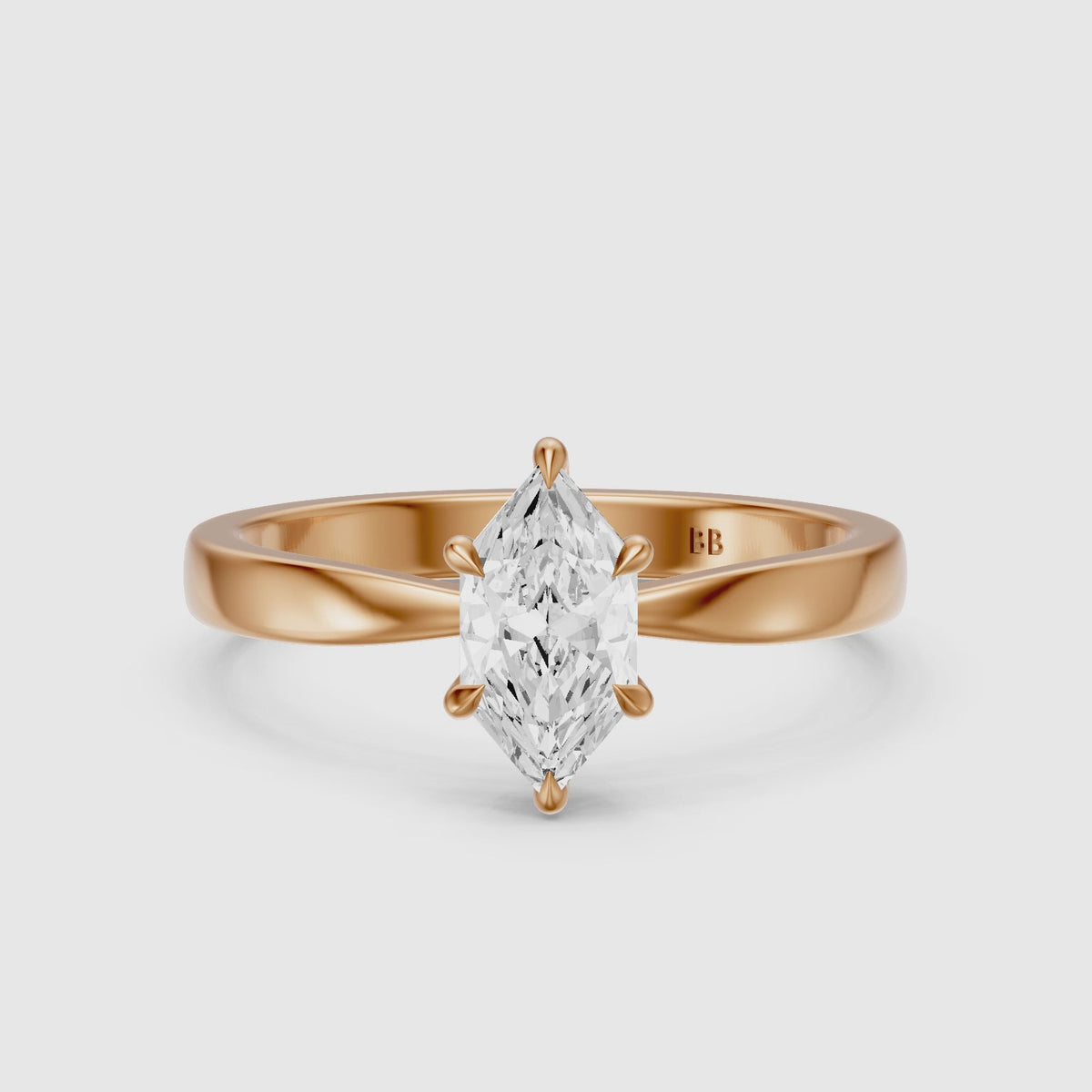 Load video: Vitória Dutch Marquise Lab Grown Diamond Hidden Halo Engagement Ring