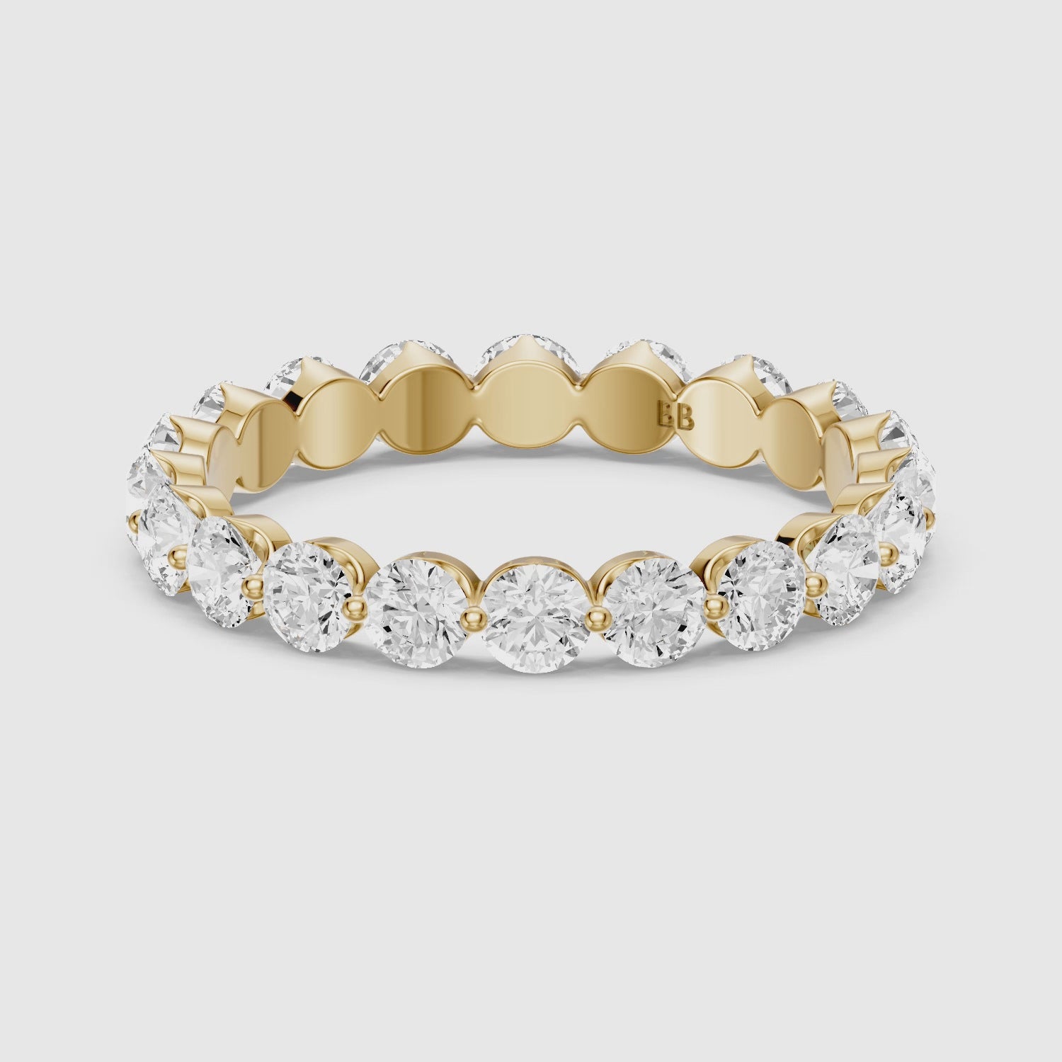 Load video: Gal Round Lab Grown Diamond Full Eternity Band