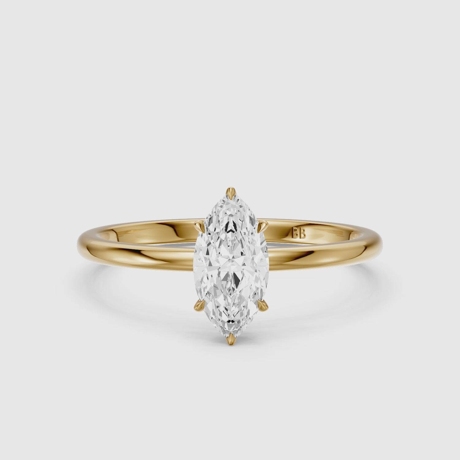 Load video: Rylee Marquise Cut Hidden Halo Moissanite Diamond Ring