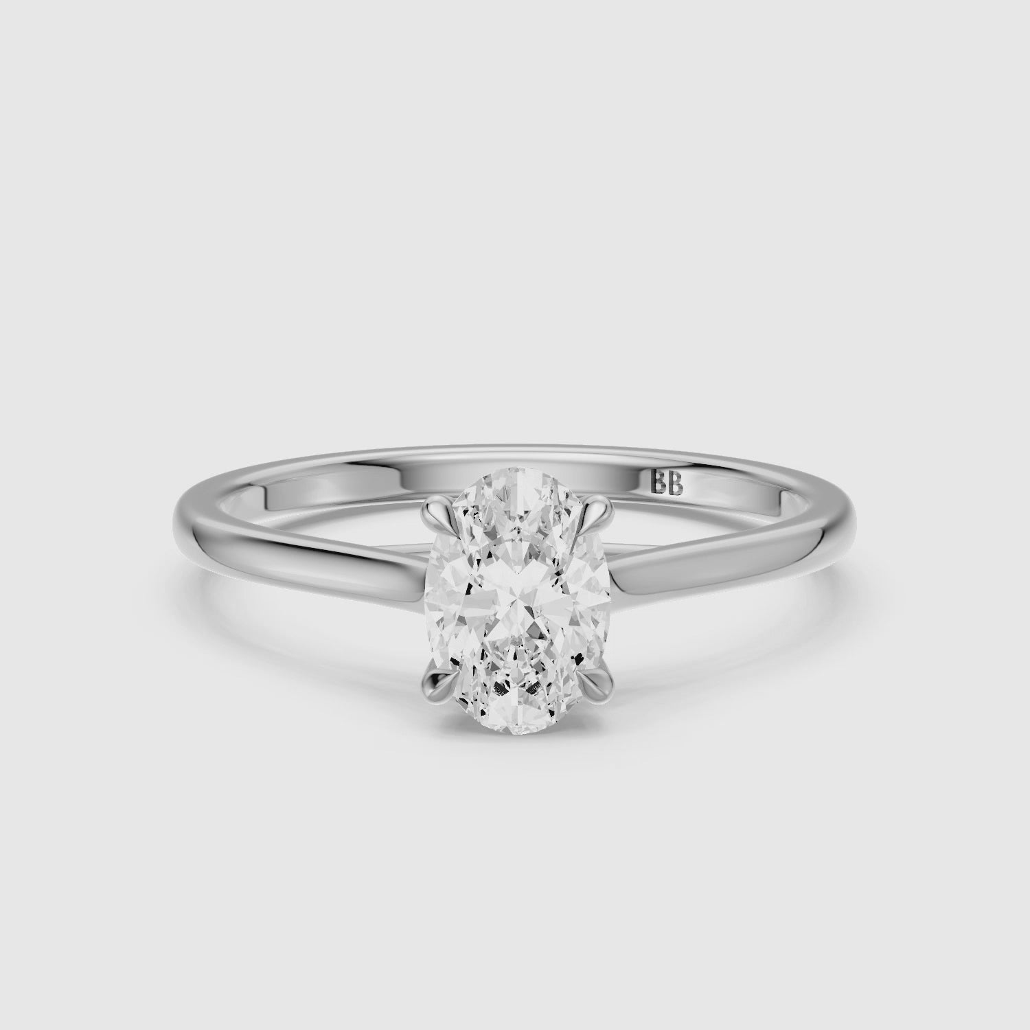 Load video: Gaga Oval Cut Solitaire Moissanite Diamond Engagement Ring