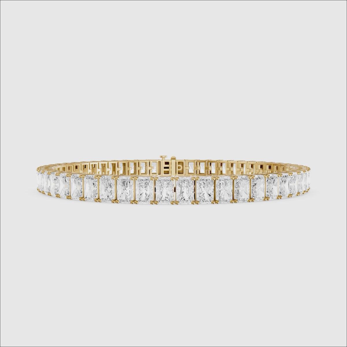 Load video: Grace Radiant Cut Lab Grown Diamond Tennis Bracelet