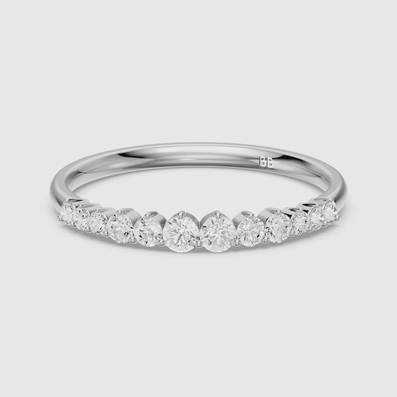 Load video: Aspen Round Lab Grown Diamond Anniversary Band