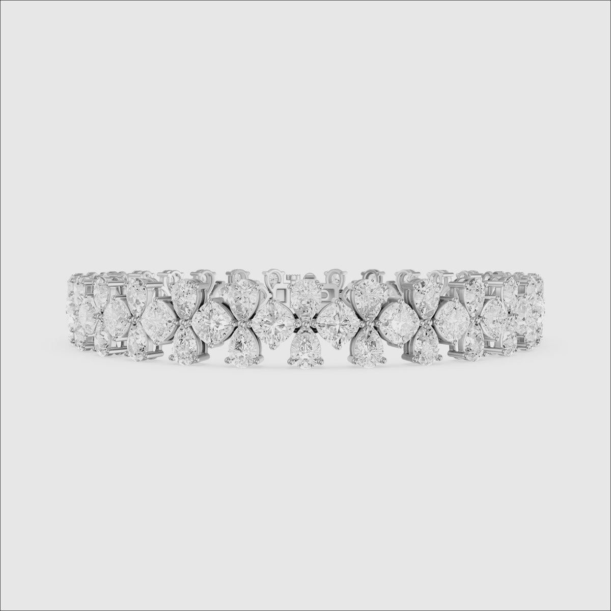 Load video: Patricia Pear and Cushion Shape Lab Grown Diamond Tennis Bracelet
