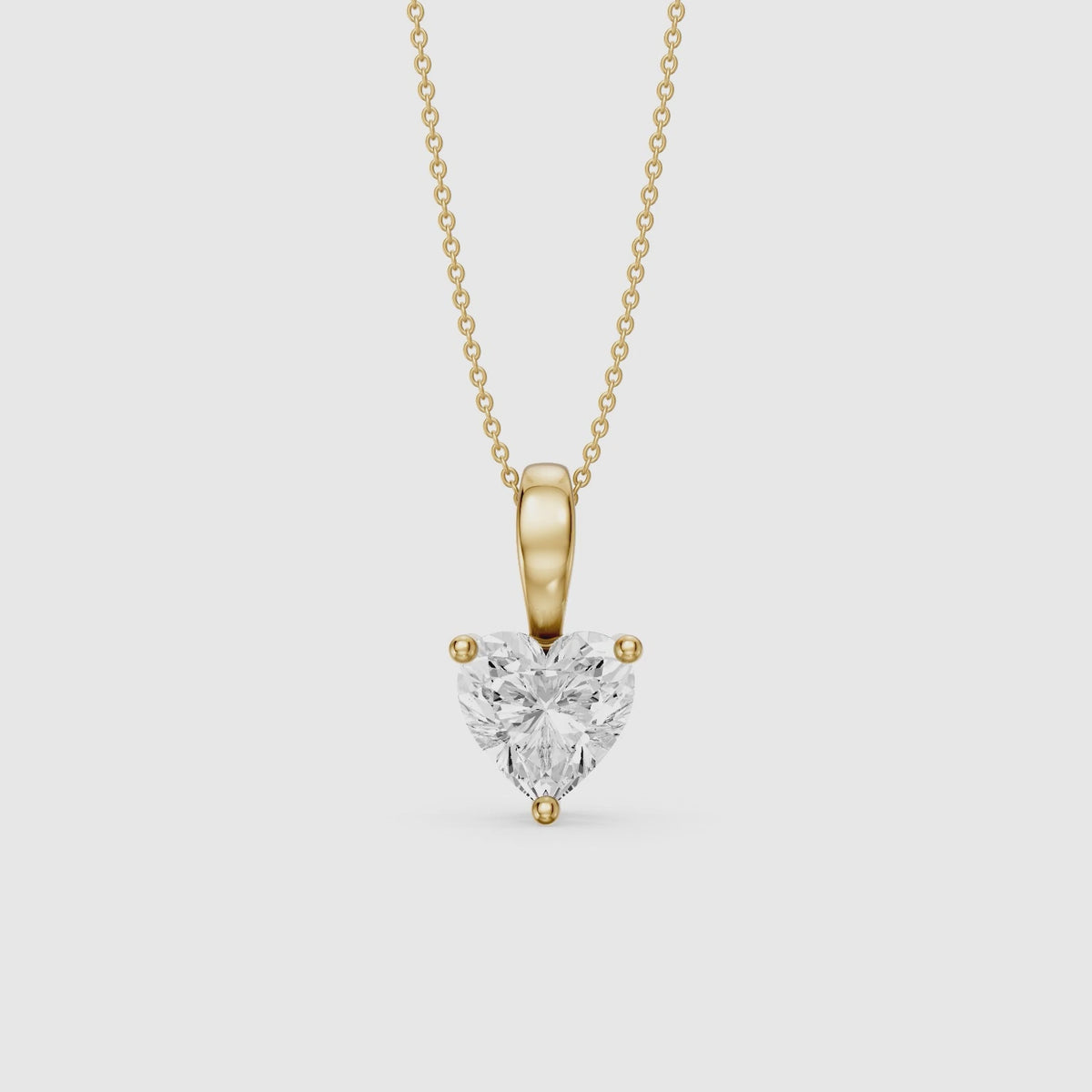 Load video: Suzy Heart Shape Lab Grown Diamond Solitaire Pendant