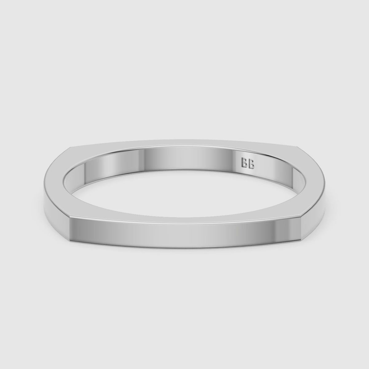 Load video: Veda Square Plain Wedding Band
