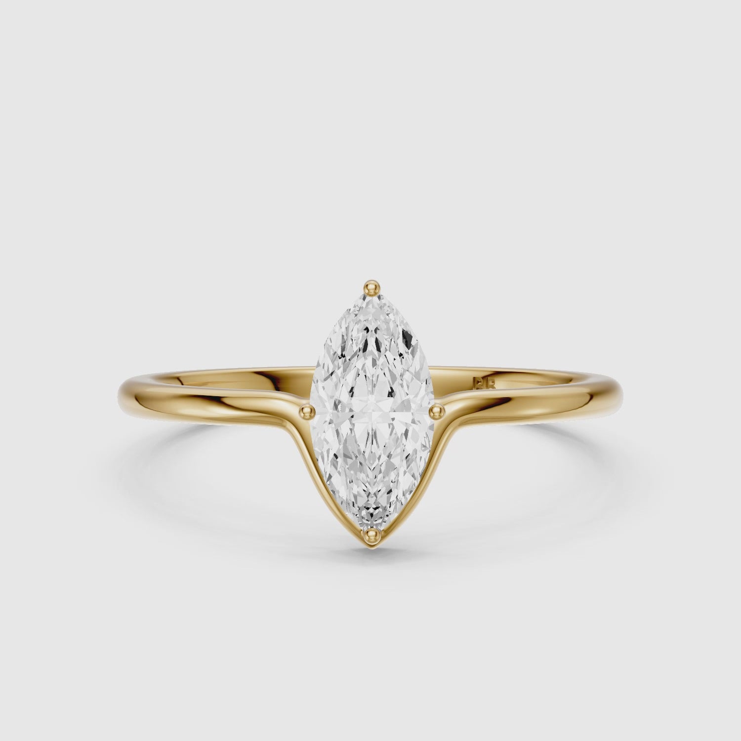 Load video: Andreaah Marquise Cut Solitaire Designer Moissanite Diamond Ring