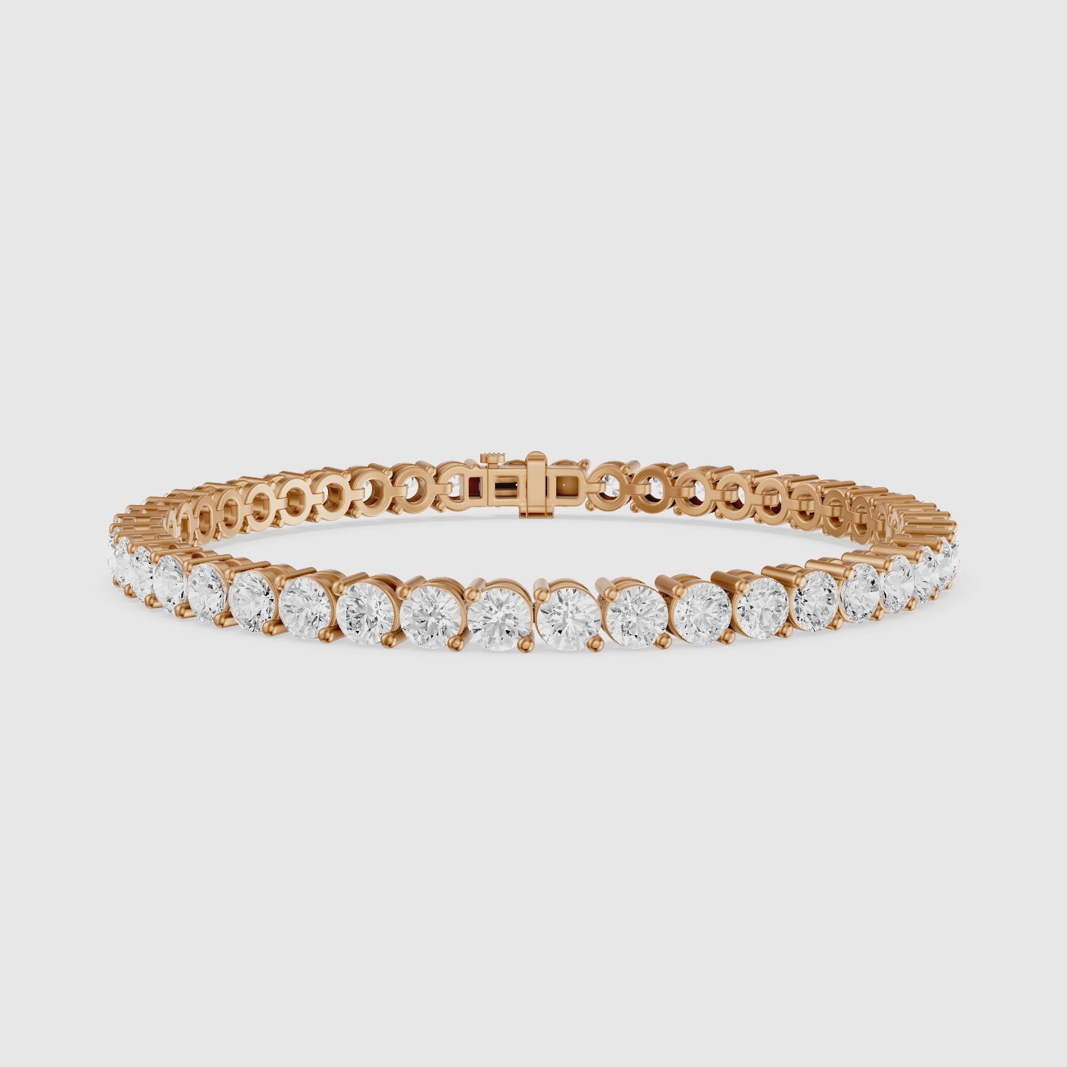 Load video: Lea Round Lab Grown Diamond Tennis Bracelet