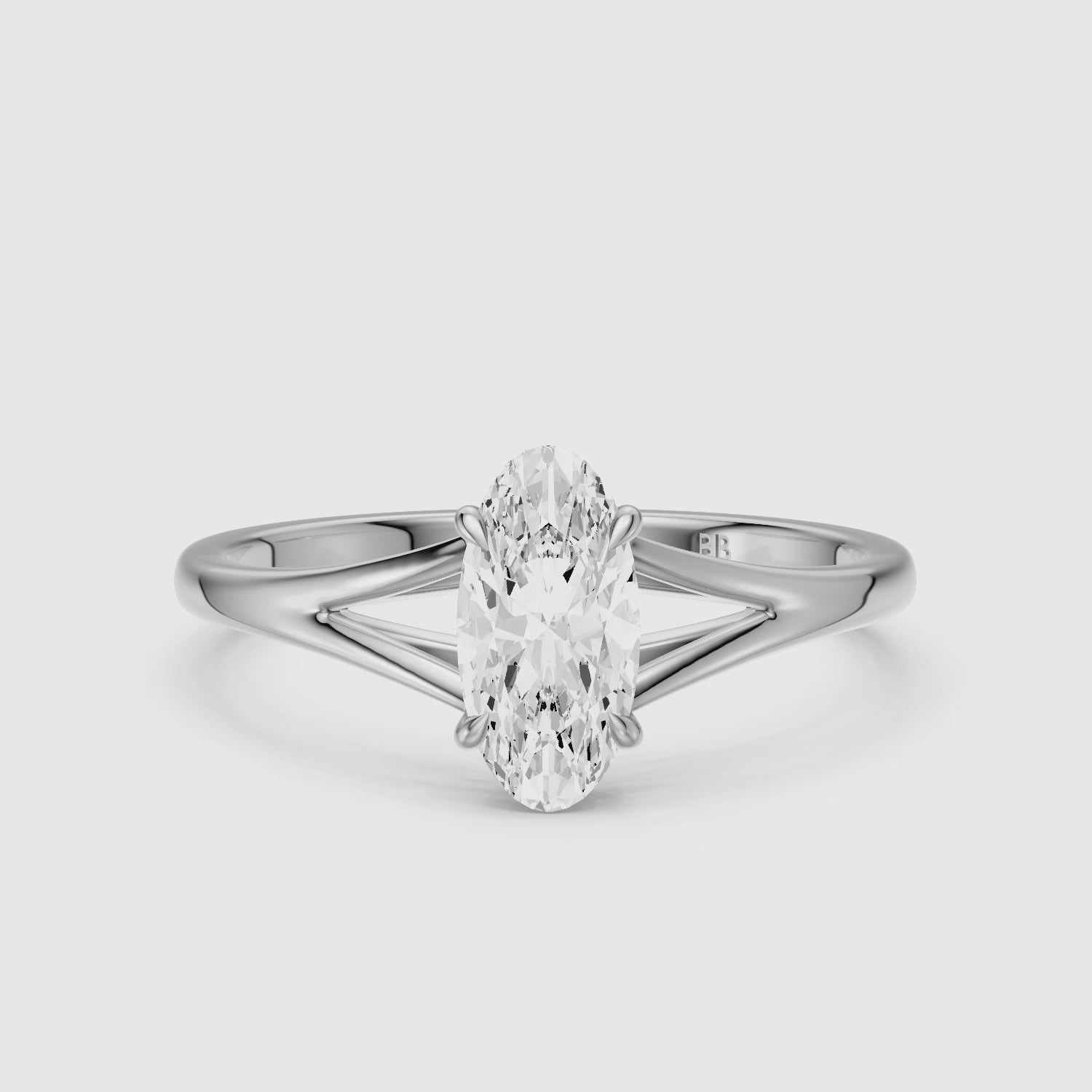 Load video: Blair Moval Hidden Halo Lab Grown Diamond Split Shank Ring