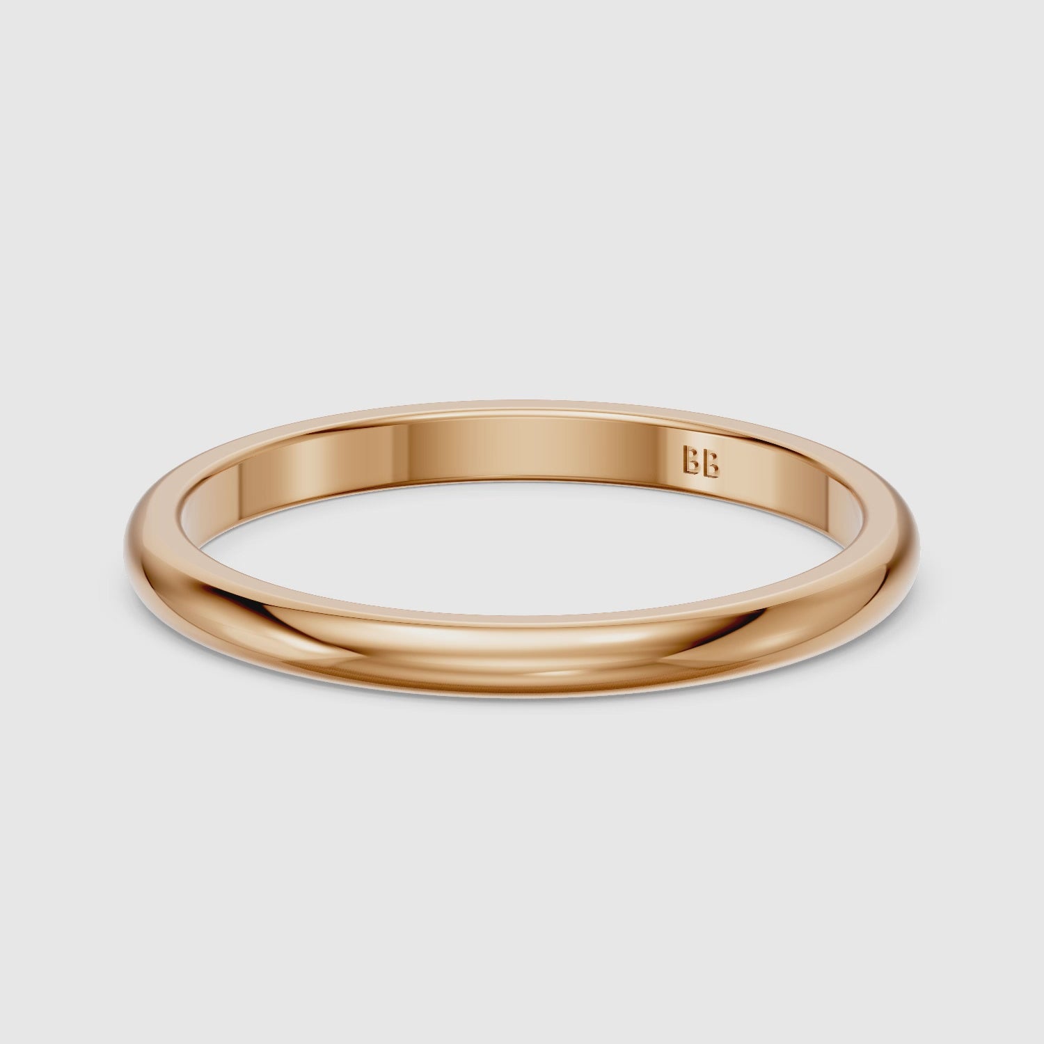 Load video: Kinsley Concave Plain Wedding Band