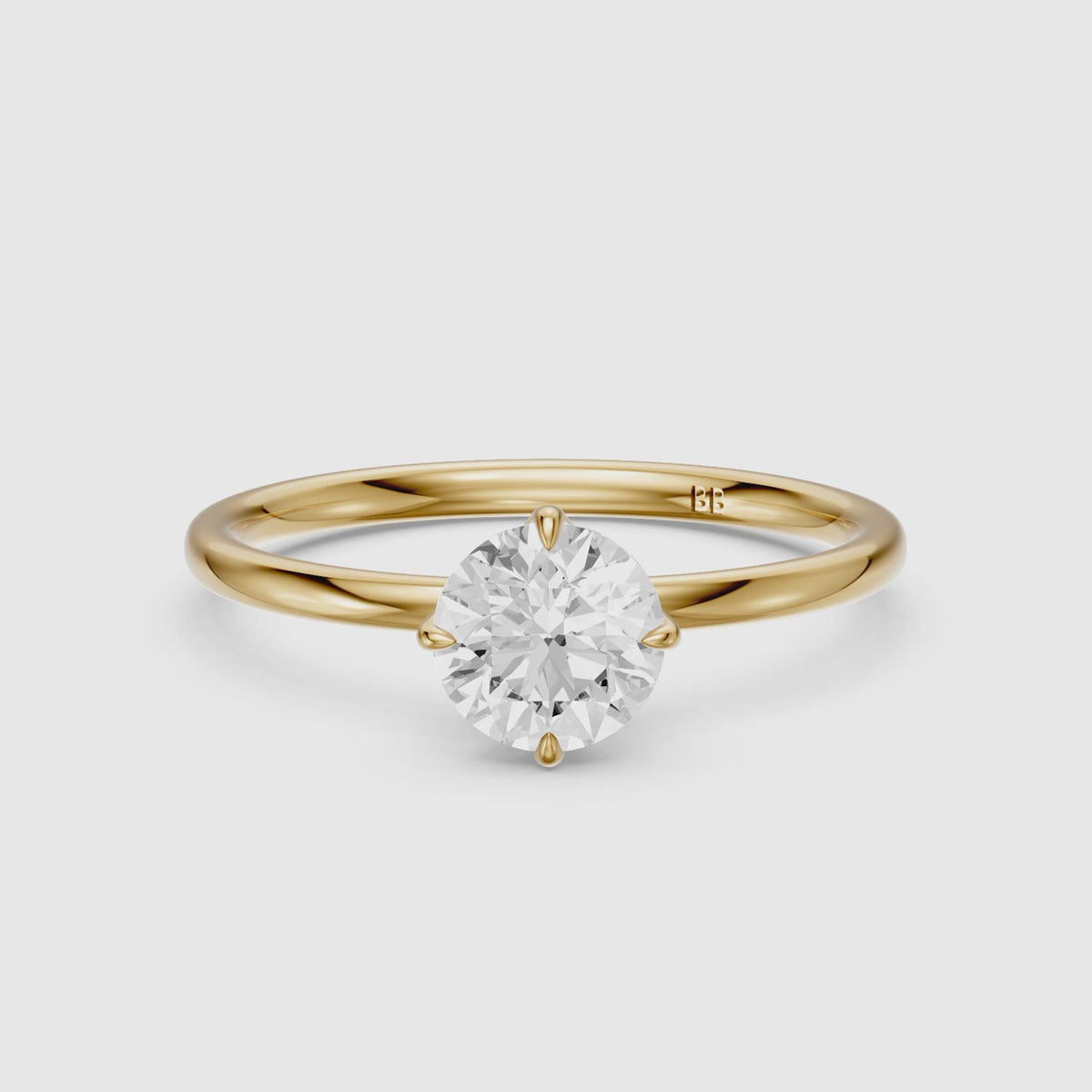 Load video: Sienna Round Lab Grown Diamond Solitaire Engagement Ring