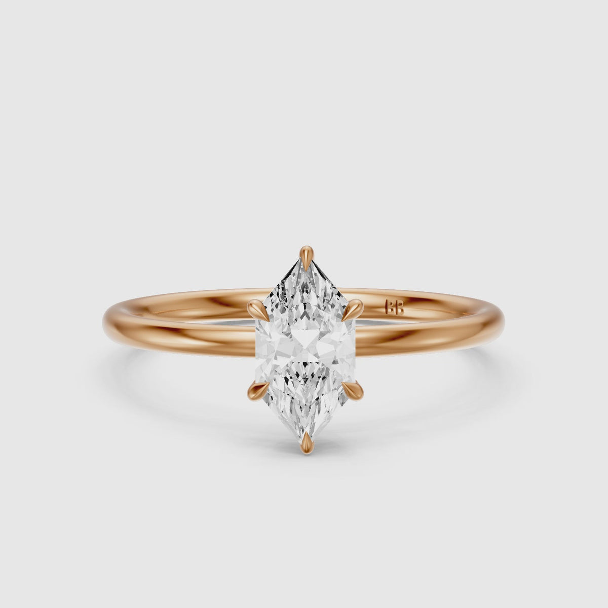 Load video: Monica Dutch Marquise Lab Grown Diamond 6 Prong Solitaire Engagement Ring