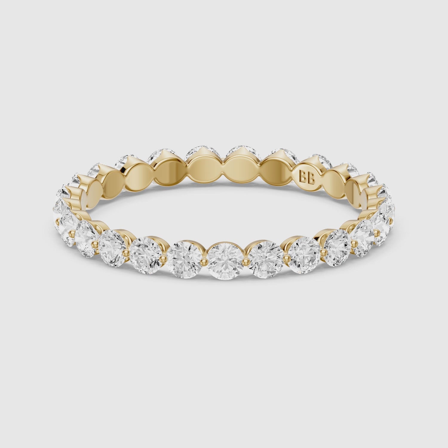 Load video: Kylie Full Eternity Round Lab Grown Diamond Wedding Band