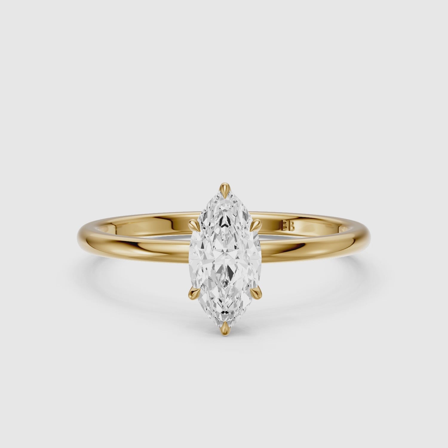 Load video: Sasha Marquise Hidden Halo Lab Grown Diamond Ring